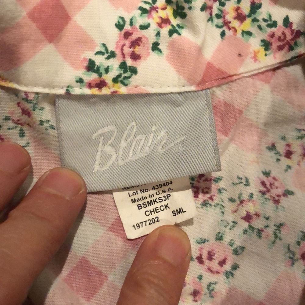 1950s Retro-Style Smock Top Rockabilly, Pink and White, EUC - Picture 2 of 6